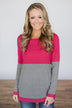 A Brilliant Day Top ~ Hot Pink