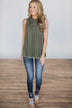What Makes You Beautiful Tank Top ~ Olive