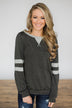 Addicted to You Long Sleeve Top - Charcoal