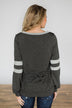 Addicted to You Long Sleeve Top - Charcoal