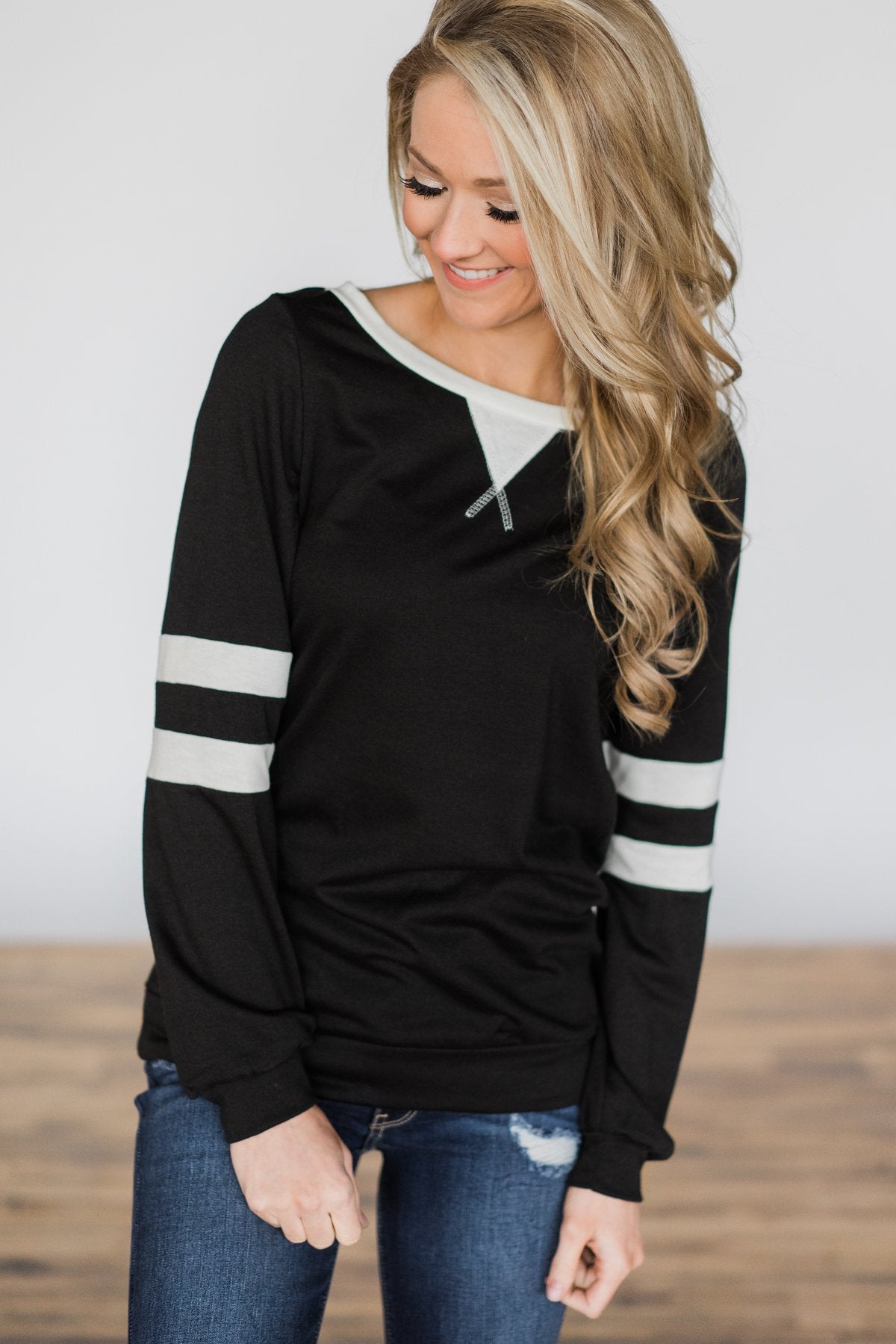 Addicted To You Long Sleeve Top - Black