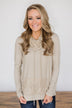Time After Time Cream Cowl Neck Top
