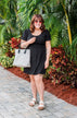 Sincere Smiles Smocked Knit Dress- Black