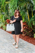 Sunshine On My Mind Woven Purse- Black & Cream