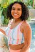 Soul Full Of Sunshine Knot Tankini Top- Striped Multi-Color