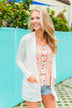 Along For The Adventure Open Knit Cardigan- Ivory