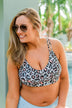 Sweet Sunshine Criss-Cross Bikini Top- Multi-Color Leopard