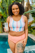 Soul Full Of Sunshine Knot Tankini Top- Striped Multi-Color