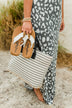 Sunshine On My Mind Woven Purse- Black & Cream