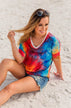 Let Your Light Shine Tie Dye Top- Rainbow