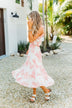 Finding Paradise Tropical Midi Dress- Ivory & Coral
