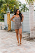 Wild Spirit Leopard Print Romper- Natural