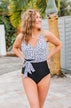 Beach Party One-Piece Swimsuit- Off-White Leopard Print