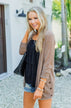 True To My Heart Open Front Cardigan- Dark Mocha