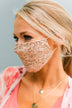 Sequin Face Covering- Rose Gold
