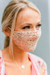 Sequin Face Covering- Rose Gold