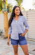Holding Up My Own Plaid Top- Lavender