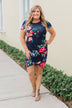 Fairy Tale Ending Floral Dress- Navy