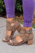 Very G Abby Block Heels- Taupe