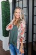 Sing A Little Louder Floral Kimono- Taupe