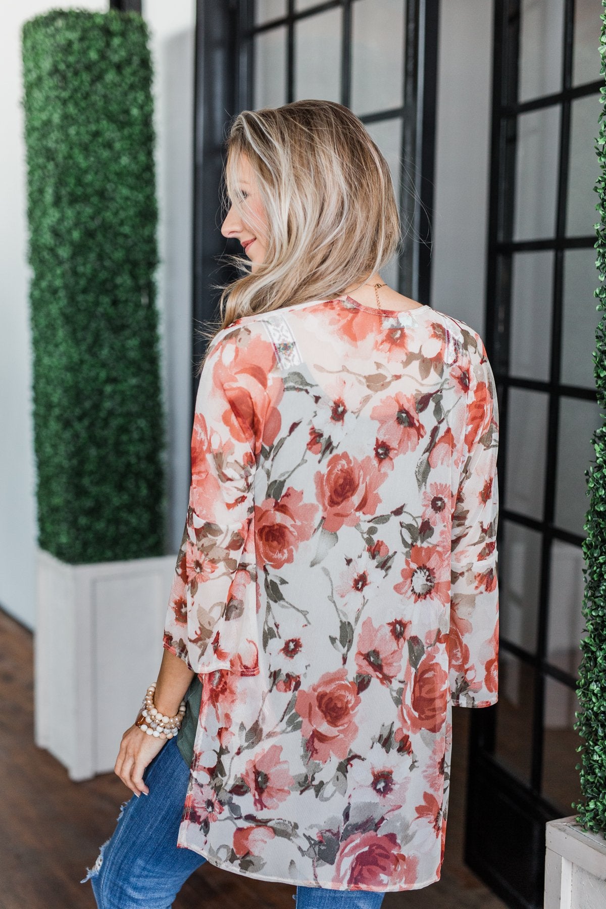 Sing A Little Louder Floral Kimono- Taupe