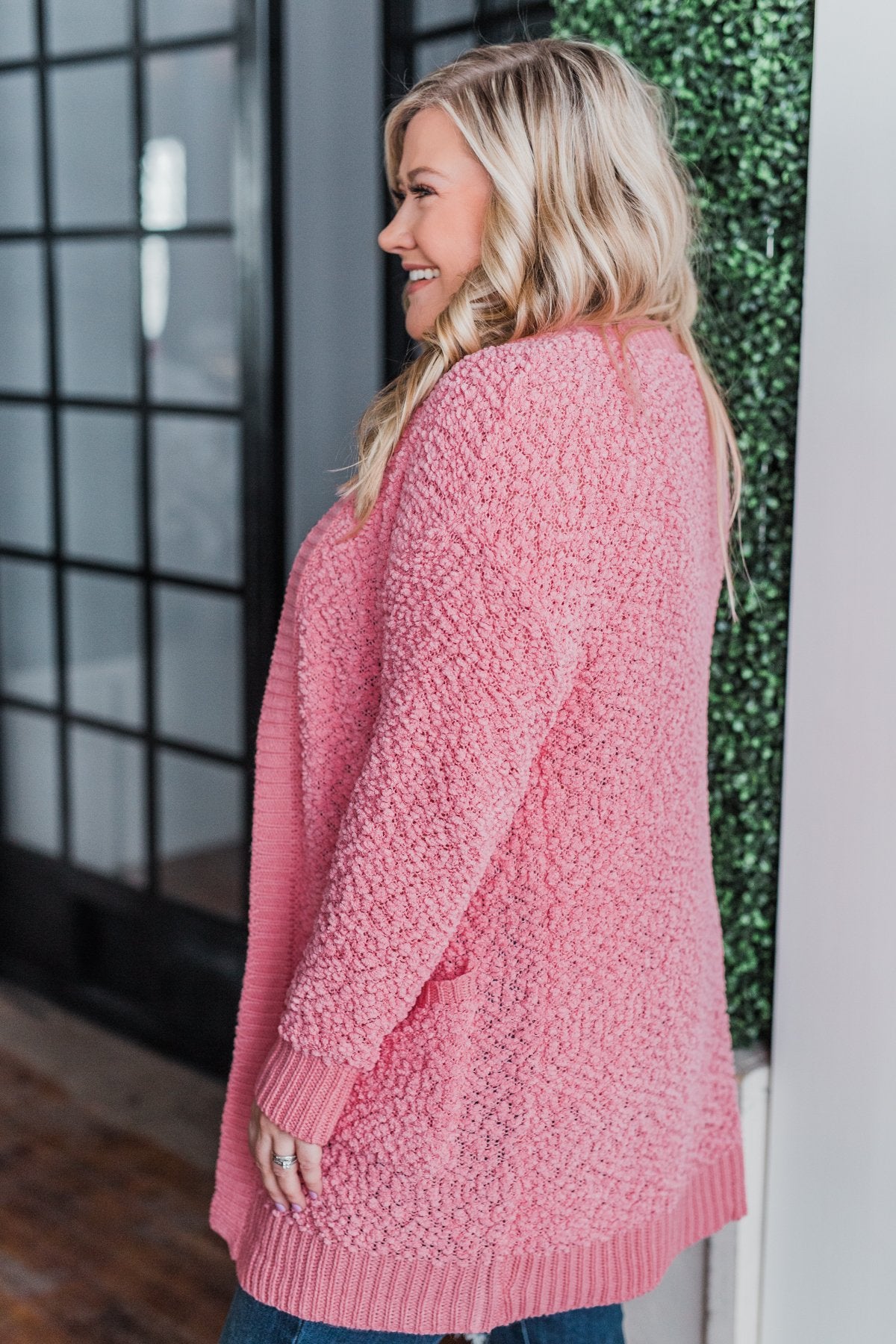 No Doubts Popcorn Cardigan- Rose Pink
