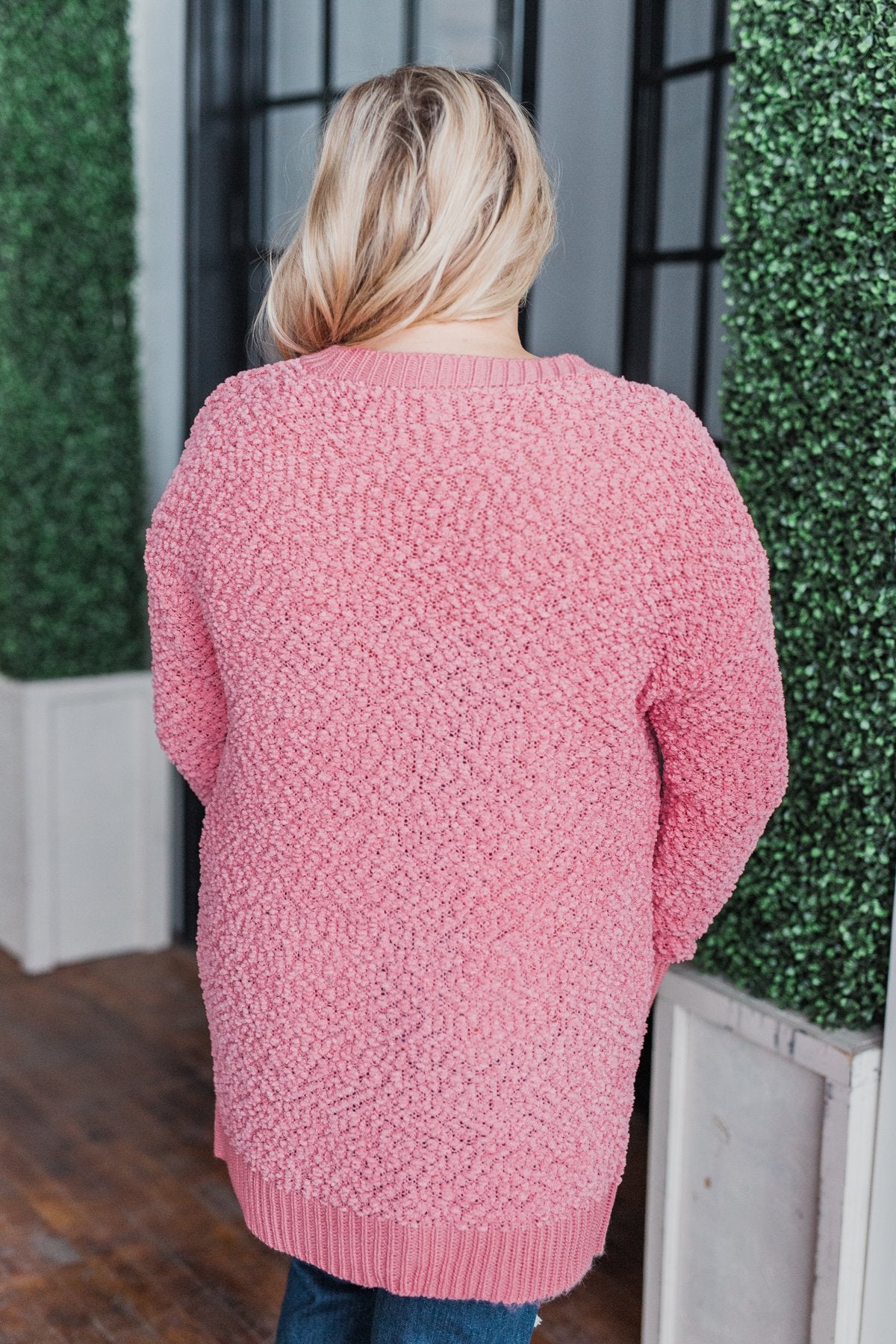 No Doubts Popcorn Cardigan- Rose Pink