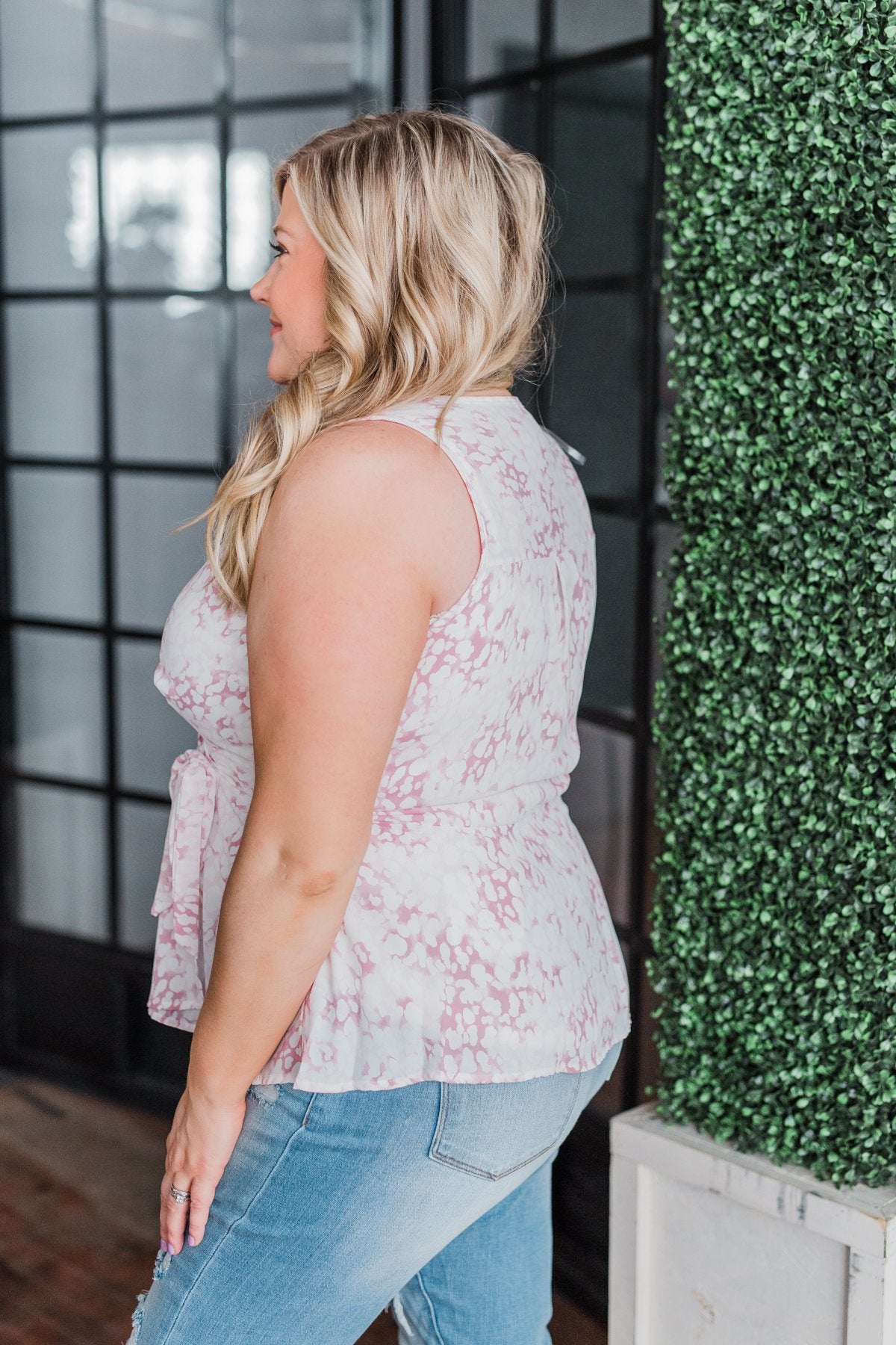 What She Wants Tie Tank Top- Light Pink