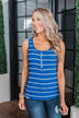 Zipper Tank Top- Royal Blue