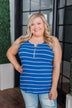 Zipper Tank Top- Royal Blue