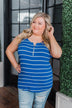 Zipper Tank Top- Royal Blue
