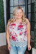 If You Were With Me Floral Tank Top- Ivory