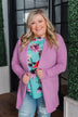 Time To Be Alive Drape Cardigan- Orchid