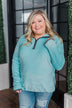 Pulse Exclusive 1/4 Zip Sherpa- Mint Blue