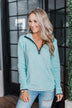 Pulse Exclusive 1/4 Zip Sherpa- Mint Blue