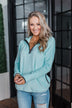 Pulse Exclusive 1/4 Zip Sherpa- Mint Blue