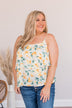 Delightful Daffodils Floral Tank- Ivory