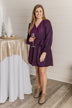 One Last Dance Long Sleeve Dress- Magenta