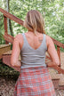 Dreaming Of This Ribbed Tank Top- Gray