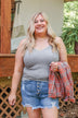 Dreaming Of This Ribbed Tank Top- Gray