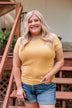 Something To Cling To V-Neck Top- Yellow