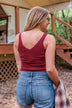 Dreaming Of This Ribbed Tank Top- Burgundy