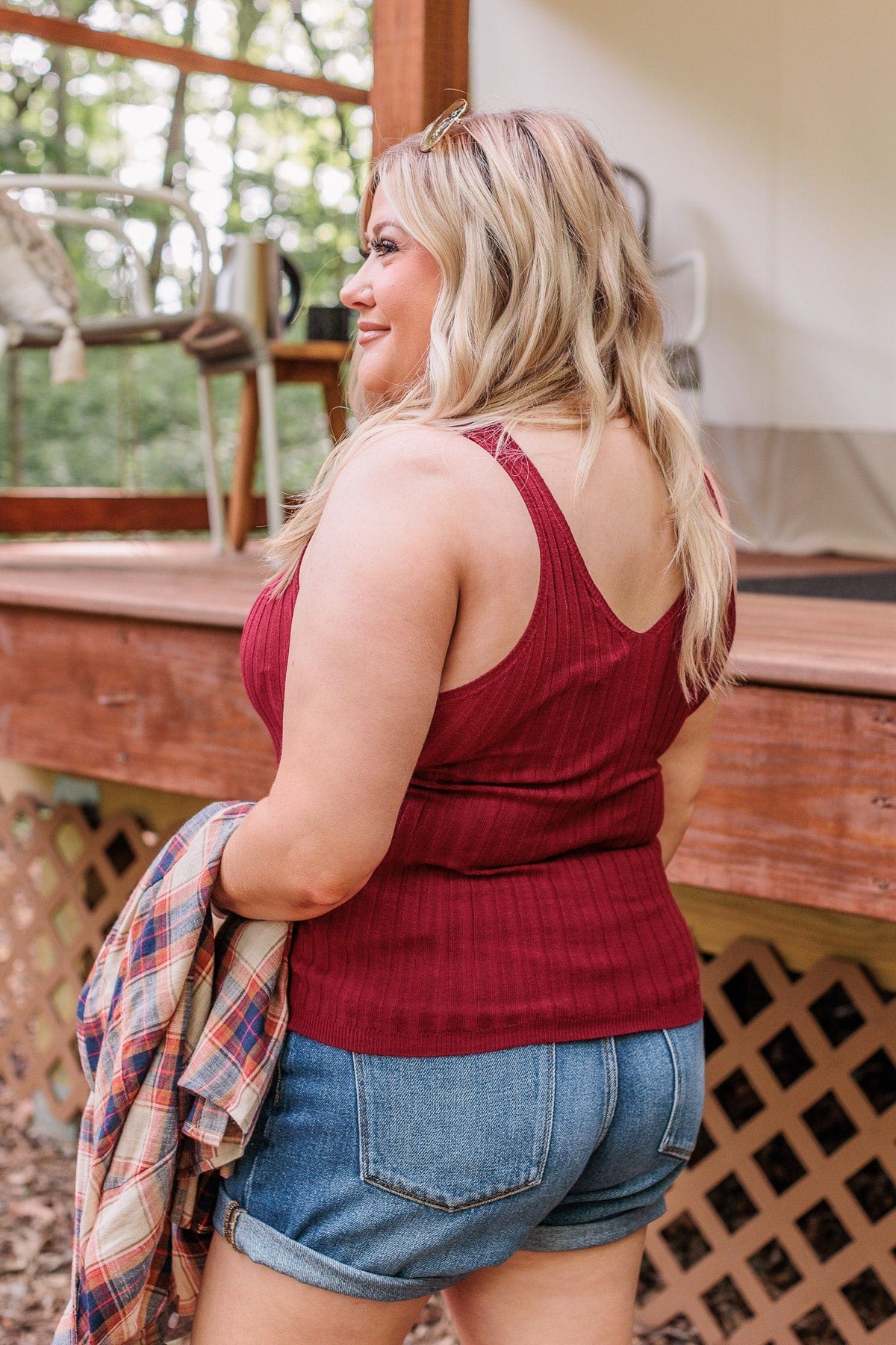 Dreaming Of This Ribbed Tank Top- Burgundy