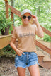 "Live The Wild Life" Graphic Tee- Beige