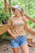 "Live The Wild Life" Graphic Tee- Beige