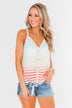 Laughing With You Tie Tank Top- Multi