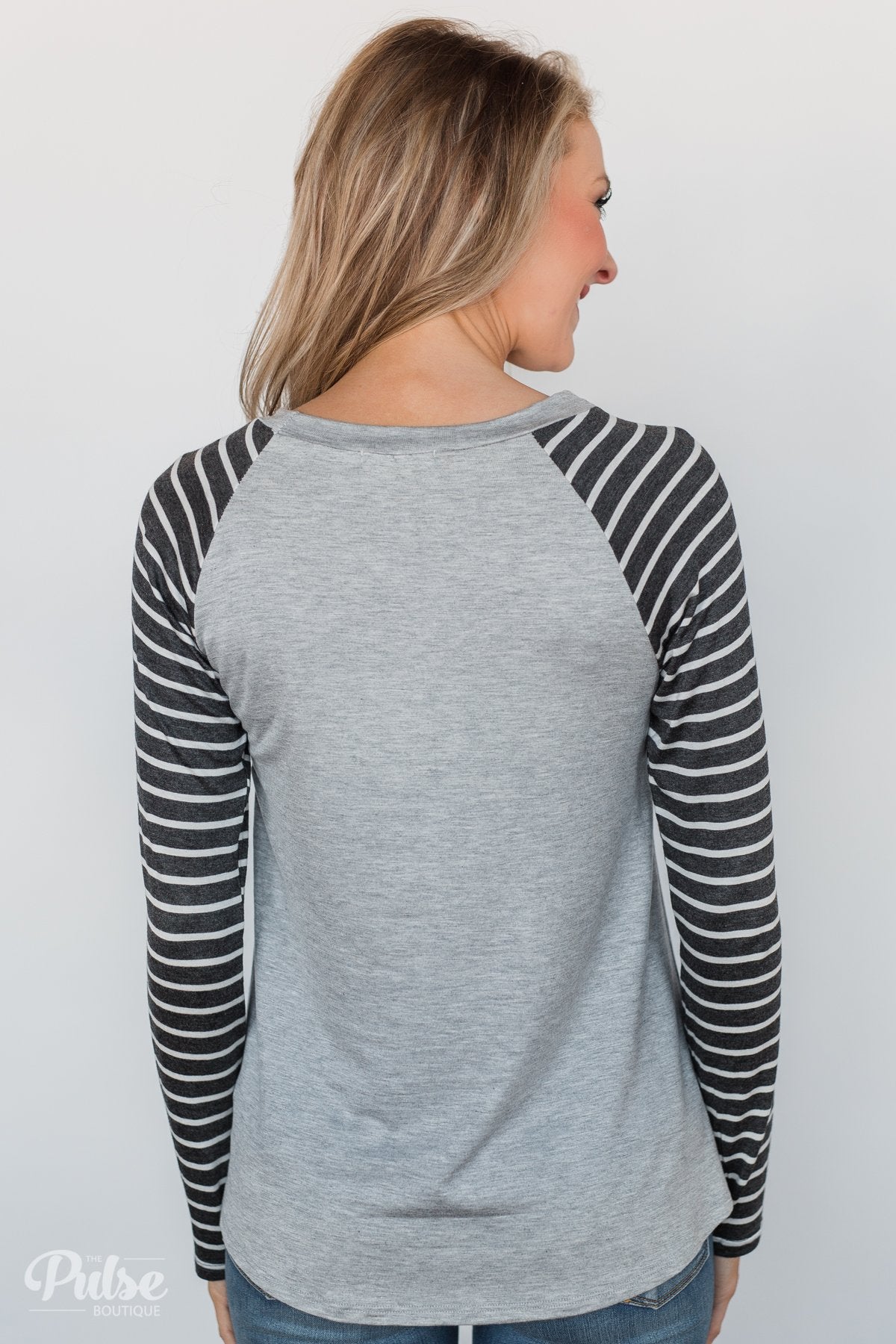 Merry Christmas Striped Long Sleeve Top