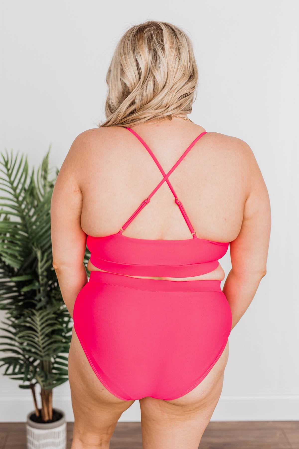 Going On A Retreat Mid-Rise Swim Bottoms- Pink