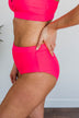 Going On A Retreat Mid-Rise Swim Bottoms- Pink