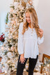 Buttoned Up Beauty Knit Babydoll Top- Off White